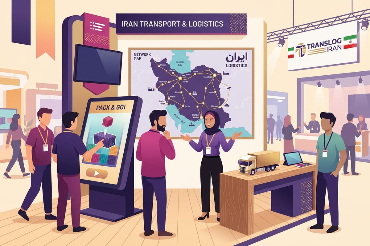 غرفه در نمایشگاه حمل‌ونقل و لجستیک با بازی تعاملی برای جذب بازدیدکننده